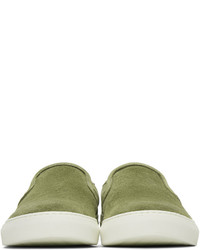 Diemme Green Suede Garda Slip On Sneakers