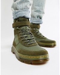 Dr. Martens Combs Tech Tie Boots In Khaki
