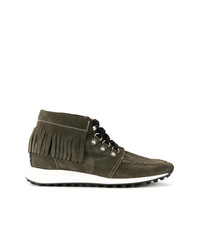 DSQUARED2 Fringed Hi Top Sneakers