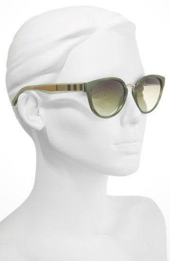 Sloane 53mm Cat Eye Sunglasses In Black Tort/olive Gradient
