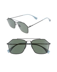Fendi 56mm Polarized Navigator Sunglasses  