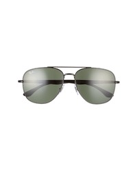 Ray-Ban 56mm Square Sunglasses In Blackgreen At Nordstrom