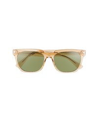 Prada 56mm Transparent Pillow Sunglasses In Transparent Brownpolar Green At Nordstrom