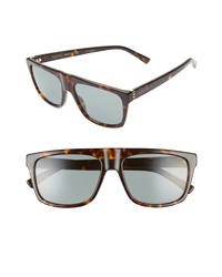 Gucci 57mm Rectangular Sunglasses
