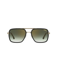 Carrera Eyewear 58mm Gradient Aviator Sunglasses In Gold Blackgreen Sh Gld Mr At Nordstrom