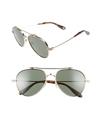 Givenchy 58mm Polarized Aviator Sunglasses