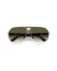 DSQUARED2 63mm Aviator Sunglasses In Gold Havana Green Shaded At Nordstrom