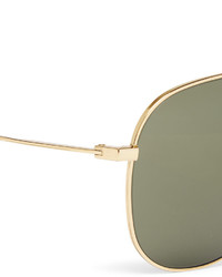 Saint Laurent Aviator Style Gold Tone Sunglasses