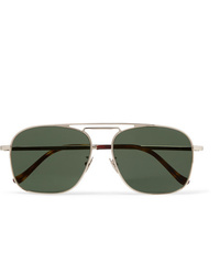 CUTLER AND GROSS Aviator Style Gold Tone Sunglasses