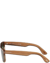 Tom Ford Beige Rectangular Sunglasses