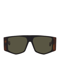 Loewe Black And Brown Mask Sunglasses