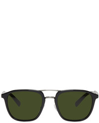 Prada Black And Green Double Bridge Sunglasses
