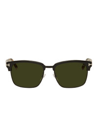 Tom Ford Black And River Vintage Square Sunglasses