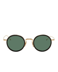 Thom Browne Black And White Gold Tbs906 Sunglasses
