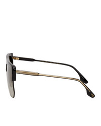 Victoria Beckham Black Flat Top Sunglasses