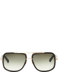 Dita Black Gold Mach One Aviator Sunglasses