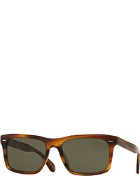 Oliver Peoples Brodsky Vfx Polarized Sunglasses Brown, $425 | Neiman Marcus  | Lookastic