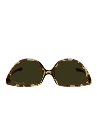 Martine Rose Brown And Tan Mykita Edition Leopard Sos Sunglasses
