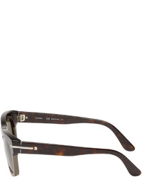 Valentino Brown Grey Studded Sunglasses