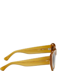 Dries Van Noten Brown Linda Farrow Edition Cat Eye Sunglasses