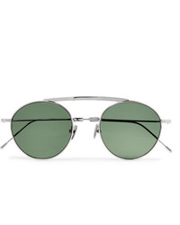 Cubitts Calshot Round Frame Silver Tone Folding Sunglasses