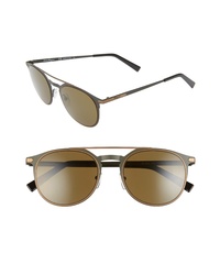 Salvatore Ferragamo Classic 52mm Round Sunglasses