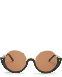 Marni Crop Round Frame Sunglasses