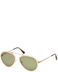 Tom Ford Dashel Aviator Sunglasses Goldgreen