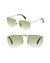 Eyewear by David Beckham Db 1001s 56mm Aviator Sunglasses