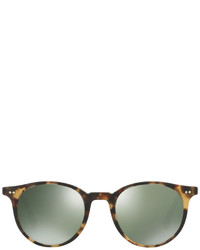Oliver Peoples Delray Sun 48 Round Sunglasses Light Brown
