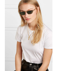 Le Specs Electricool Square Frame Gold Tone And Tortoiseshell Acetate Sunglasses