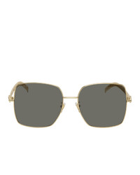 Gucci Gold And Black Runway Chains Sunglasses