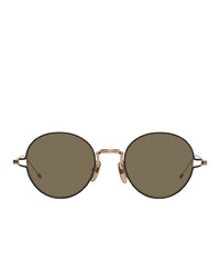 Thom Browne Gold And Black Tbs915 Sunglasses