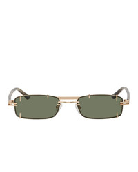 Y/Project Gold And Green Linda Farrow Edition Neo Sunglasses