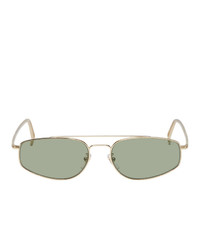 RetroSuperFuture Gold And Green Tema Sunglasses