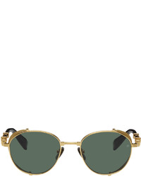 Balmain Gold Black Brigade Ii Sunglasses