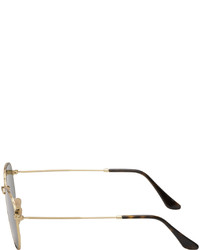 Ray-Ban Gold Hexagonal Sunglasses