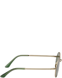 Giorgio Armani Gold Round Sunglasses