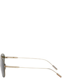 Zegna Gold Top Bar Sunglasses
