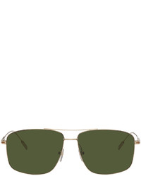 Zegna Gold Top Bar Sunglasses