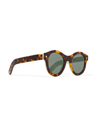 Lucy Folk Grande Sweet Round Frame Tortoiseshell Acetate Sunglasses