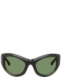 Dries Van Noten Gray Linda Farrow Edition Wrap Sunglasses