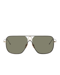 Thom Browne Green And Gold Tbs114 Sunglasses