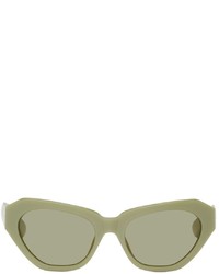 Dries Van Noten Green Linda Farrow Edition Cat Eye Sunglasses