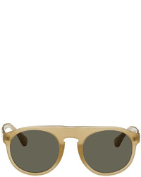 Dries Van Noten Green Linda Farrow Edition Flat Top Sunglasses