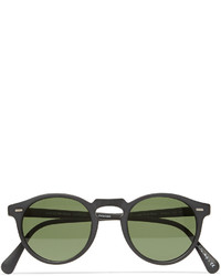 Oliver Peoples Gregory Peck Round Frame Matte Acetate Sunglasses