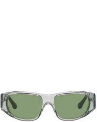 Dries Van Noten Grey Linda Farrow Edition Rectangular Sunglasses