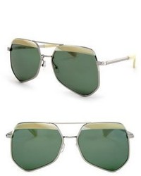 Grey Ant Hexcelled 55mm The Wire Hexagon Aviator Sunglasses