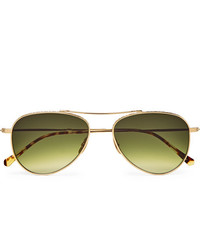 Mr Leight Ichi S Aviator Style Gold Tone Sunglasses