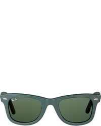 Ray-Ban Leather Wayfarer Sunglasses Green